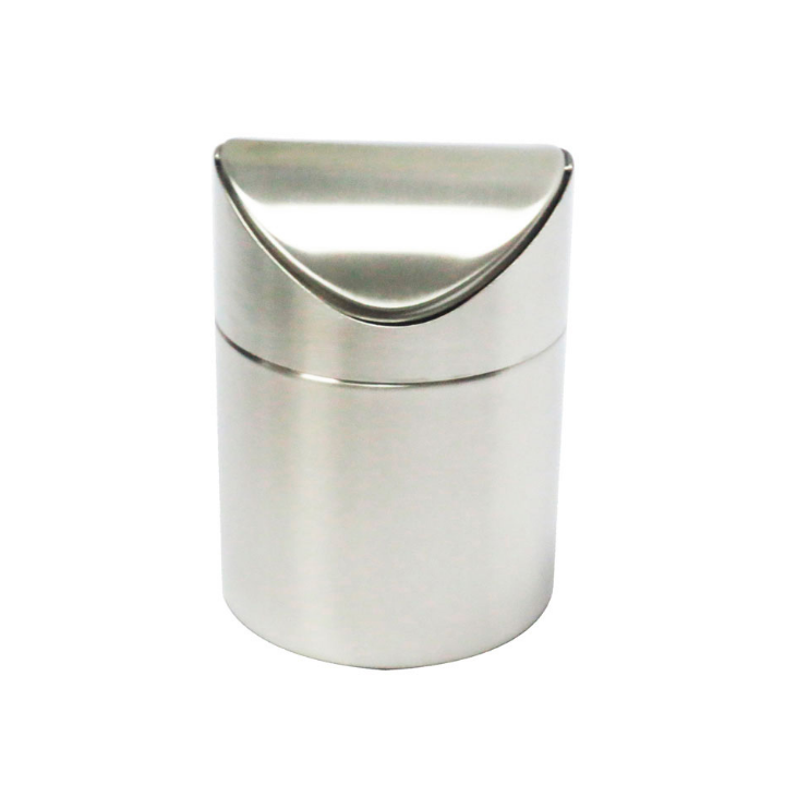 Tafelafvalbakje, swingdeksel, 1.5 liter, mat RVS, VB 607000 - 1