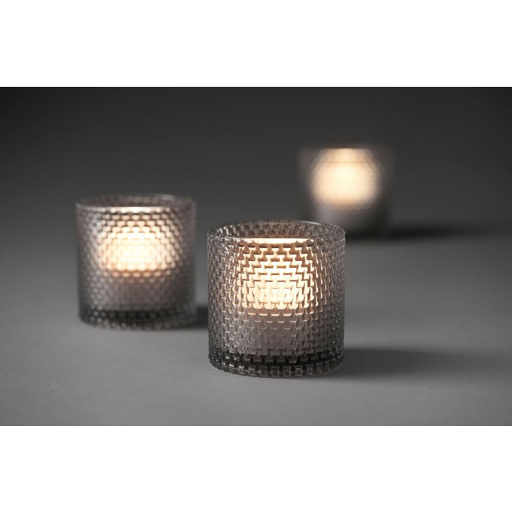 Duni | LED Lamphouder | 80x80mm | Kandelaar Calm Dusk | 191465 (6 stuks) - 1