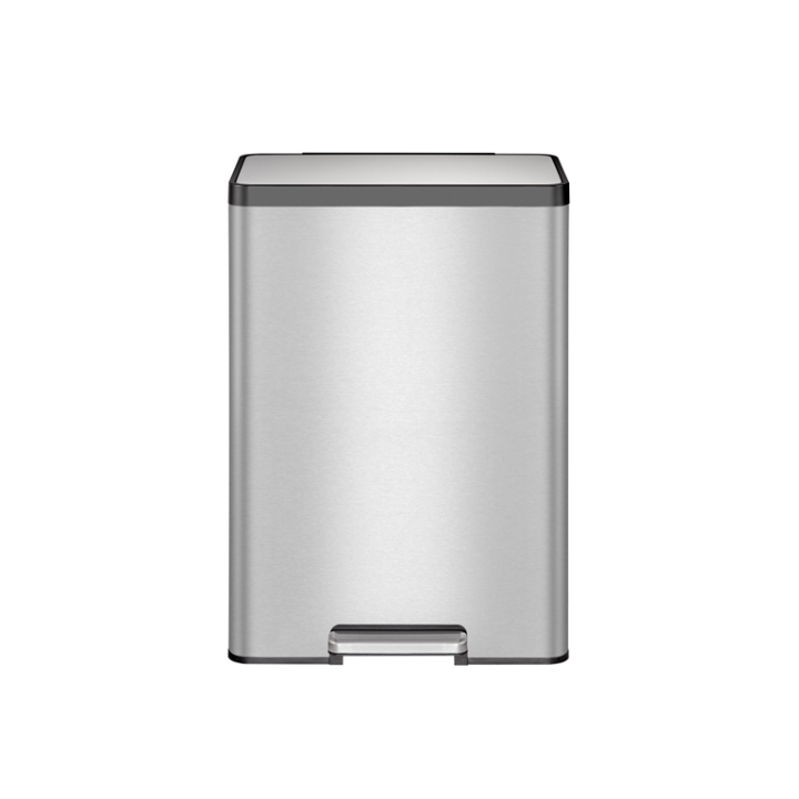Ecocasa II, pedaalemmer, 2x20 liter, mat RVS, VB 913840 - 2