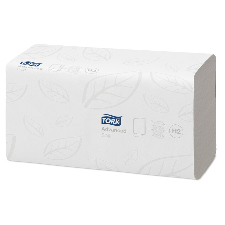 Tork Advanced | Interfold Papieren Handdoekjes | 34x21,2cm | 2-Laags | H2 | Wit | 120288 (2.856 stuks) - 1