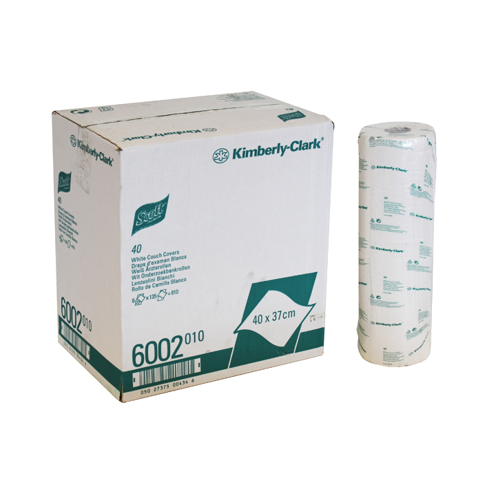 Kimberly-Clark Scott | Onderzoekstafelpapier | 40x37cm | 2-Laags | 135 Vel | Wit (6 stuks) - OP=OP AANBIEDING - 0