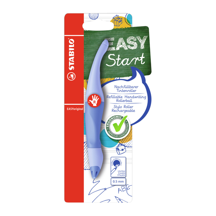 Rollerpen stabilo easyoriginal rechts pastel blauw(b-58455-5 - 0