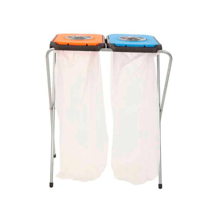 EkoThinks 2, afvalzakhouders, blauw/oranje, VB 211302 - 1
