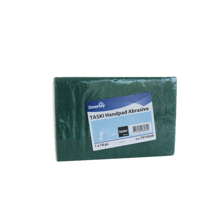 Diversey Taski Handpad, schuurlap, 15x23cm, groen (10 stuks) - 0