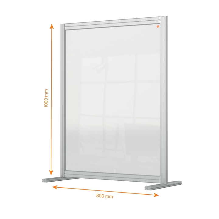 Bureauscherm nobo modulair transparant acryl 800x1000mm(1915 - 2