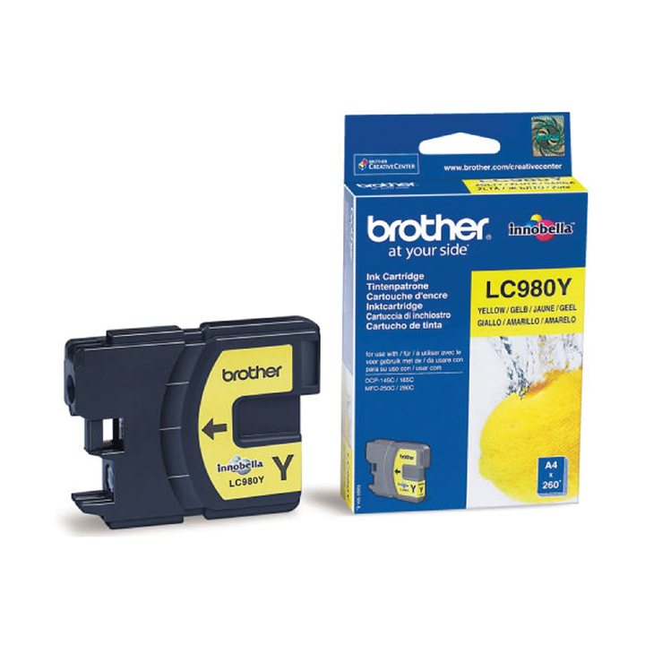 Inkcart brother lc-980 geel - 0