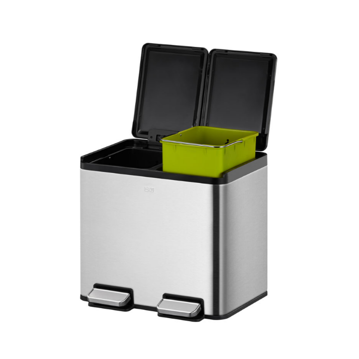 Essential EKO, pedaalemmer, 2x15 liter, mat RVS, VB 822931 - 1