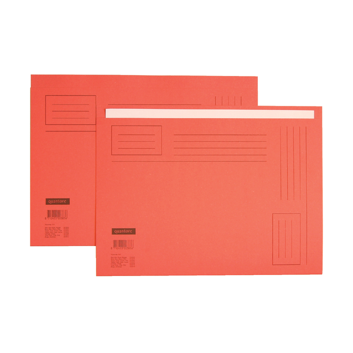 Vouwmap quantore a4 ongelijke zijde 250gr rood - 0
