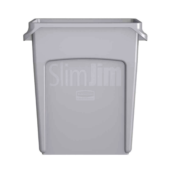 Rubbermaid Slim Jim, afvalbak, 60 liter, grijs, VB 227895 - 1