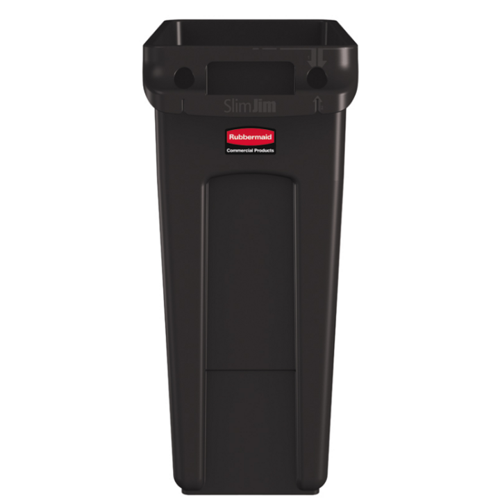 Rubbermaid Slim Jim, afvalbak, 60 liter, bruin, VB 227864 - 1