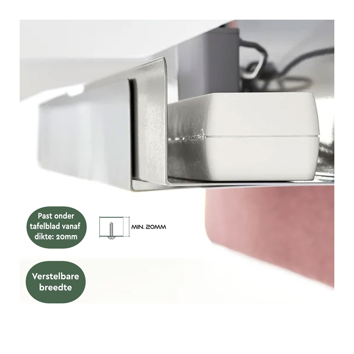 Kabelgoot brasq verstelbaar 75-150cm ct100 wit(8652702) - 3