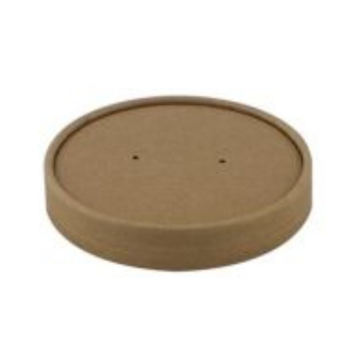 Kartonnen deksel, soepbeker, 950ml, kraft. PLA (500 stuks) - 0