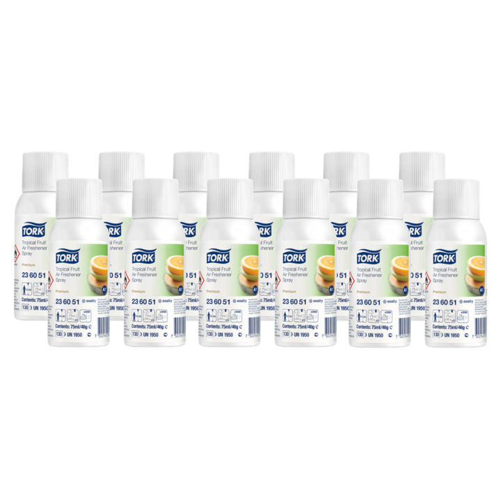 Tork Premium | Luchtverfrisser Spray | 75ml | A1 | Tropical Fruit | 236051 (12 stuks) - 0