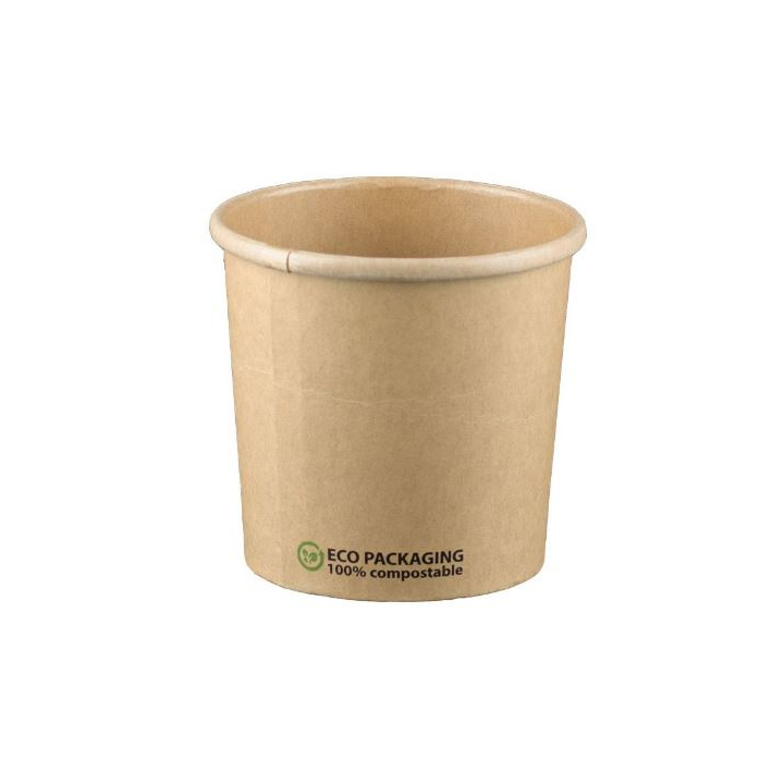 Soepbeker, 360ml/12oz, 87mm, karton, bruin (500 stuks) - 0