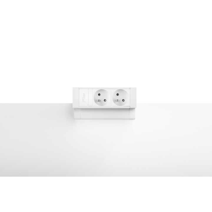 Filex, Power Desk Up 2.0, 2x 230V Frans, wit - 0