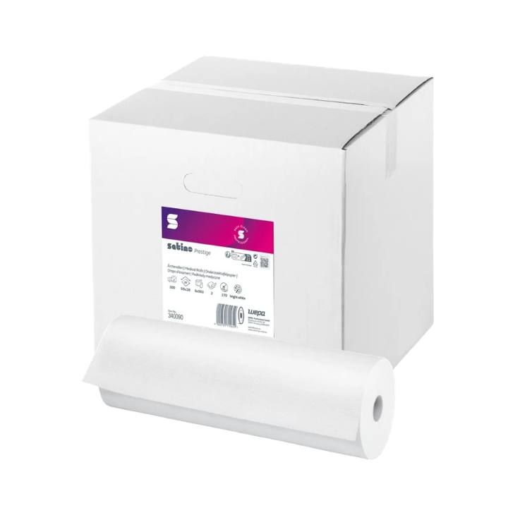 Satino Prestige | Onderzoekstafelpapier | 50cm x 100m | 2-Laags | Wit | 340090 (6 stuks) - 0