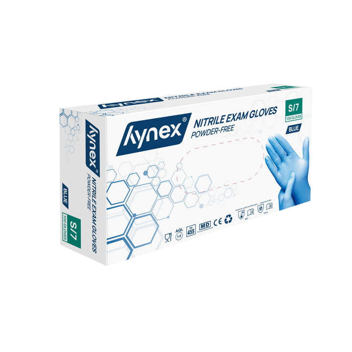Hynex | Nitril Handschoen | Maat S | Blauw | Ongepoederd | 30004103 (100 stuks) - 0