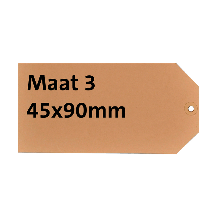 Label karton nr3 200gr 45x90mm chamois  ds/1000 - 0
