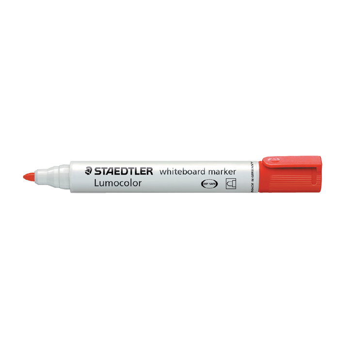 Viltstift staedtler 351 whiteboard rond 2mm rood - 0