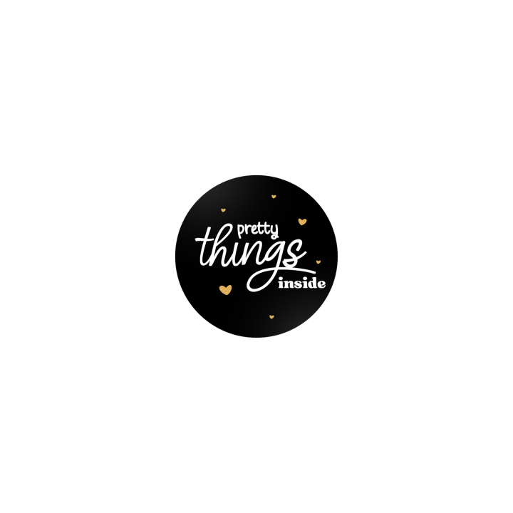 Geschenk etiket, 45mm, Pretty things inside (1000 stuks) - 0