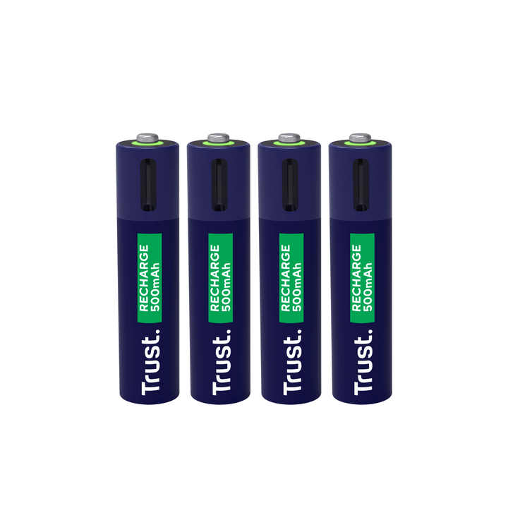Batterij trust usb-c oplaadbaar aaa 4 stuks(8713439256710) - 0