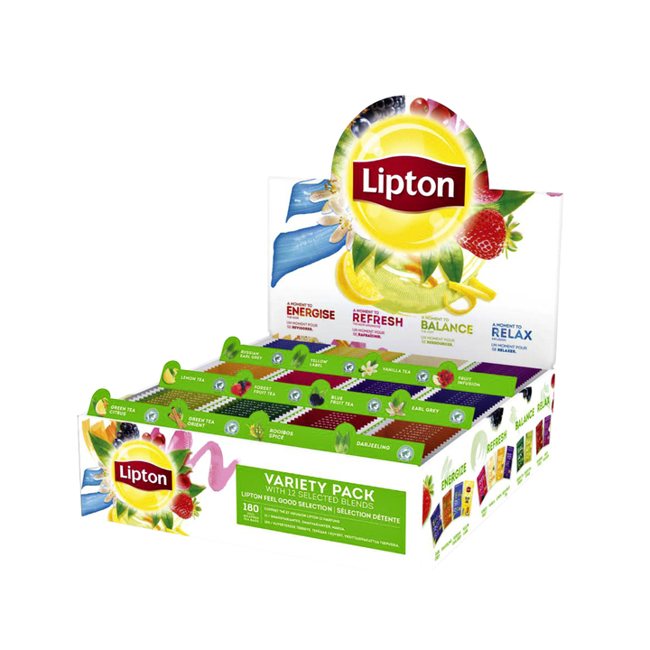 Lipton, thee, assortimentsbox met 12 smaken, 67310560 (180 stuks) - 0
