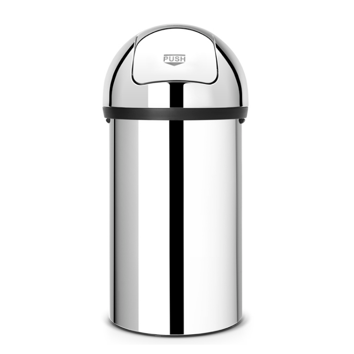 Brabantia, afvalbak met push klep, 60 liter, RVS, VB 402623 - 0