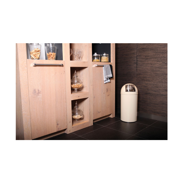 Pushcan, afvalbak met binnenbak, 40 liter, creme, VB 405550 - 2