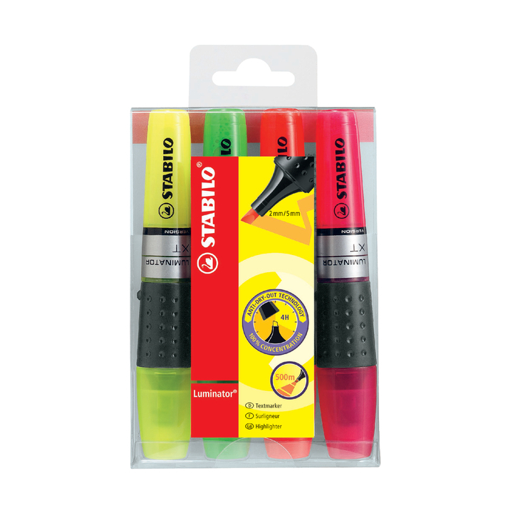 Markeerstift stabilo boss luminator 4 st ass - 0