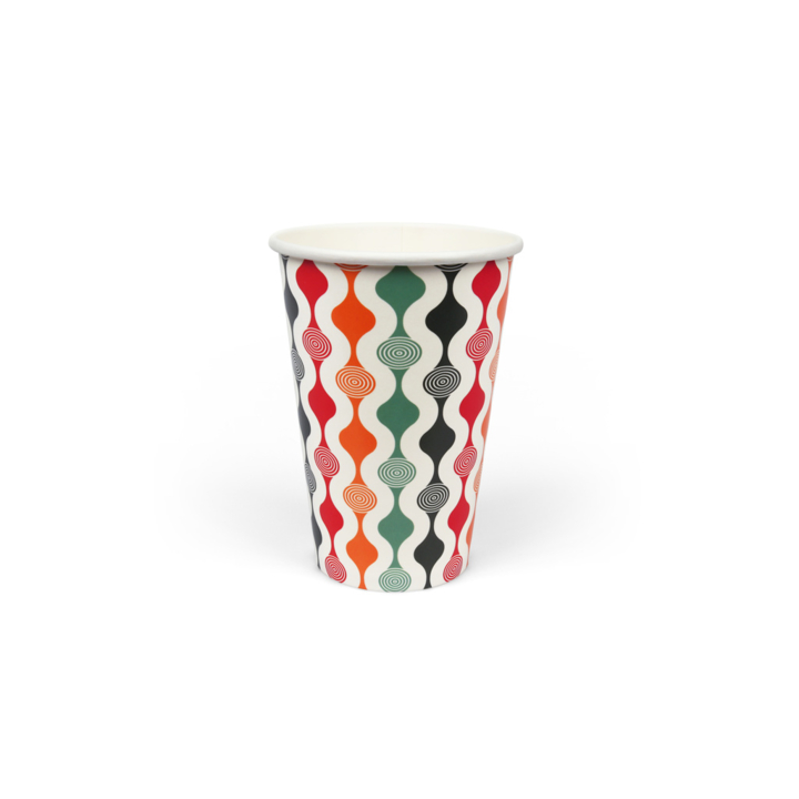 Milkshake beker, 300ml/12oz, 90mm, karton, Retro (1000 st) - 0