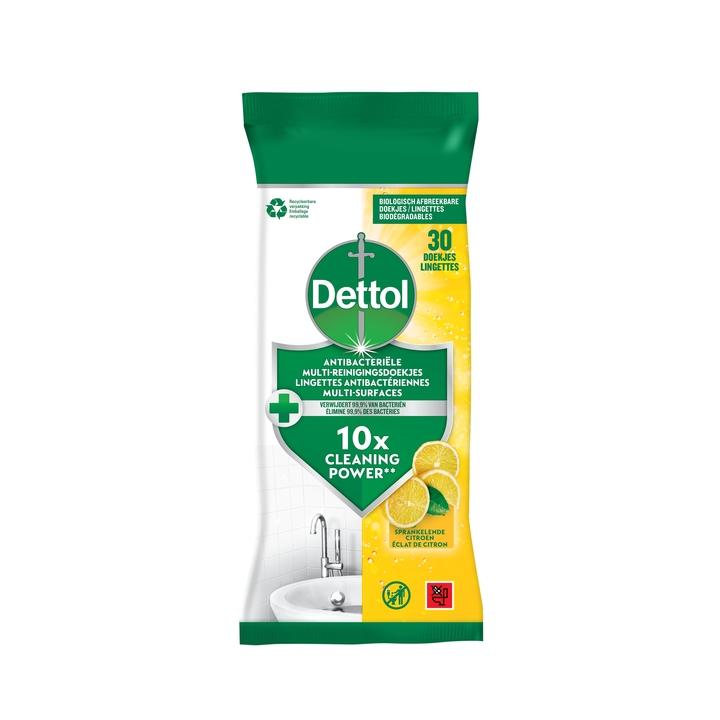 Reinigingsdoekjes dettol antibacterieël citrus 30(3287055) - 0