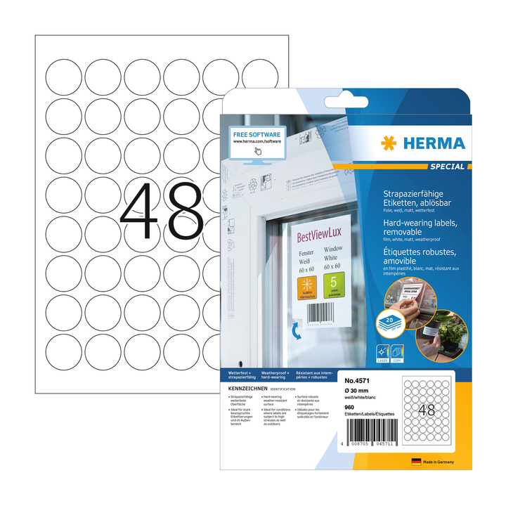 Etiket herma 4571 30mm 960st(4571) - 0