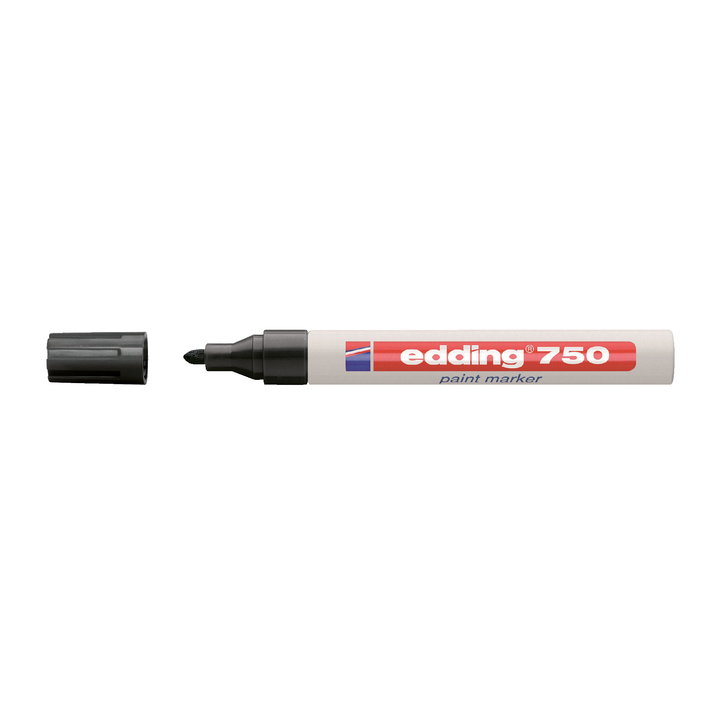 Viltstift edding 750 lak perm rond 2-4mm zwart - 0