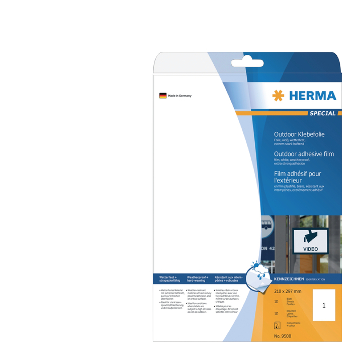 Etiket herma 9500, weerbestendig, 210x297mm 10st - 0