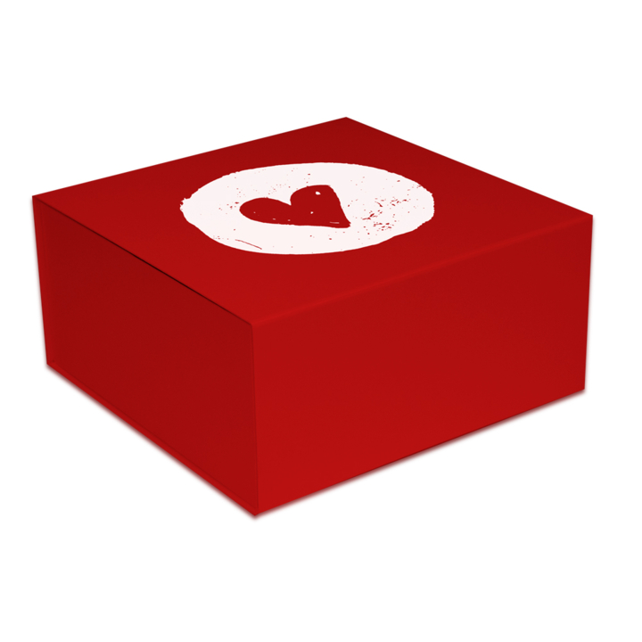 Luxe valentijn magneetdozen,Heart, 33x10x10cm, Rood, (25st) - 0