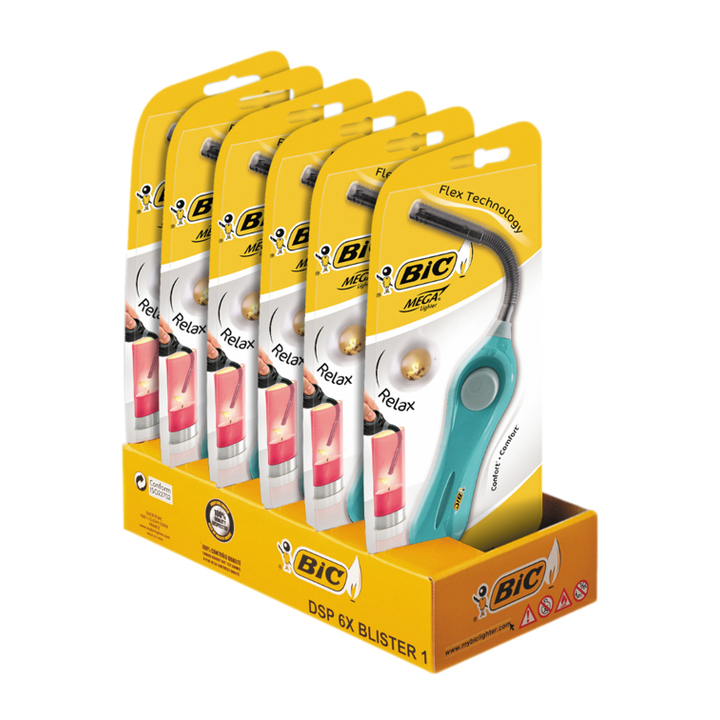 Aansteker bic megalighter u140 flex assorti(8124871) - 1