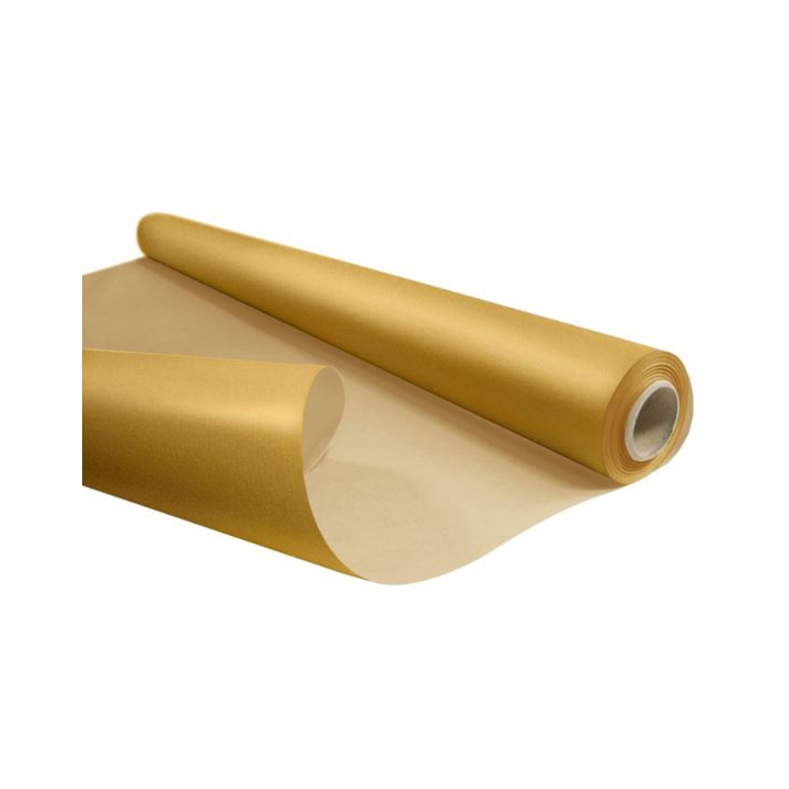 Papier 60cm x 200 meter, kraft, goud - 0