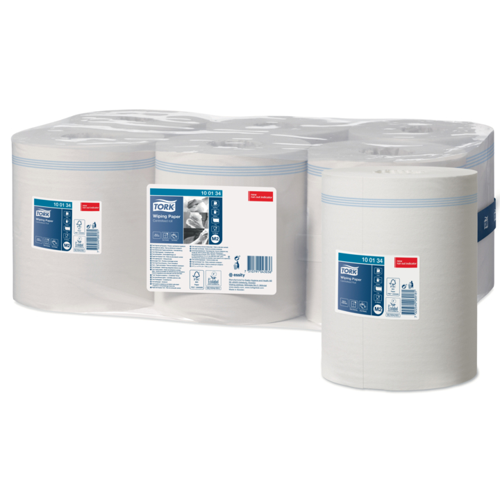 Tork Advanced | Midi Poetsrol | 275 Meter | 1-Laags | Recycled | M2 | Wit | 100134 (6 stuks) - 0