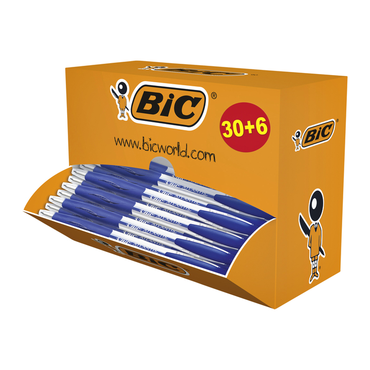 Balpen bic atlantis classic valuepack blauw(920286) - 0