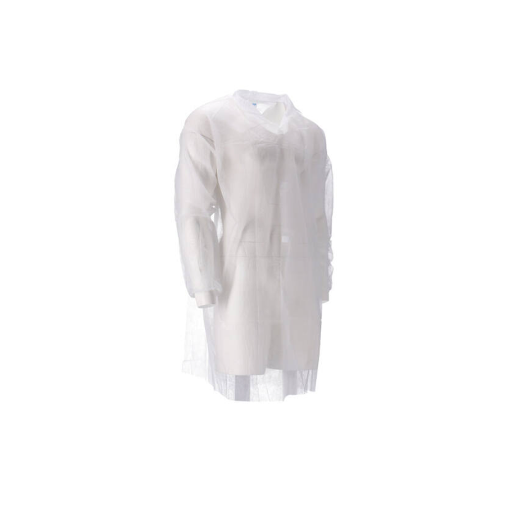 Bezoekersjas | Non Woven PP | Klittenband | Maat XXL | Wit (100 stuks) - 2