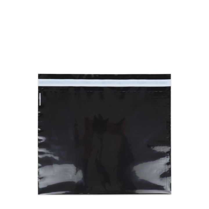 Verzendzak, plastic,  40x30cm+klep, zwart (250 stuks) - 0