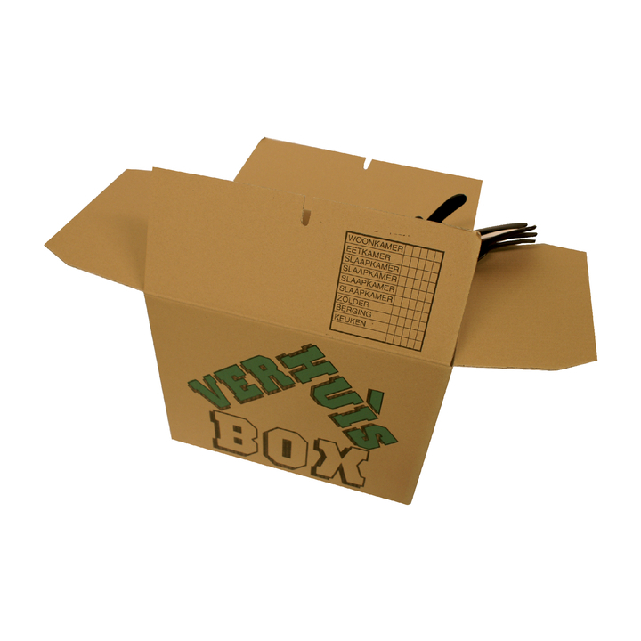 Verhuisdoos cleverpack bedrukt 480x320x360mm, pak a 5 stuks - 0