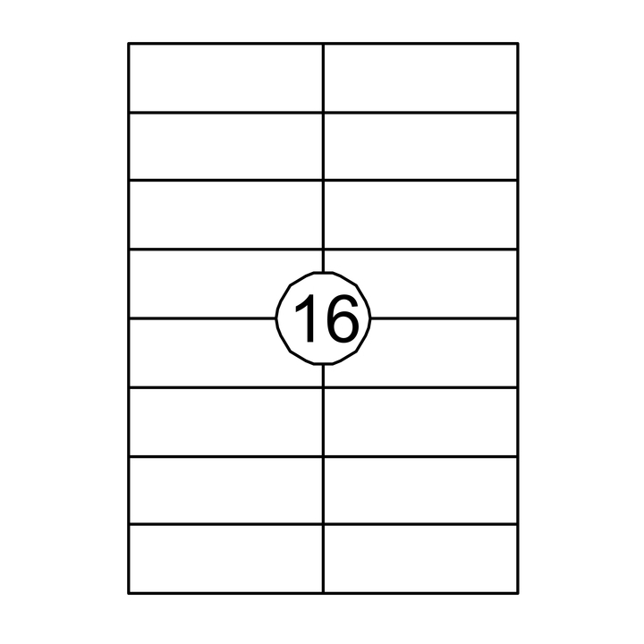 Quantore, etiket A4, 105x37mm, wit, 129935 (1600 stuks) - 0
