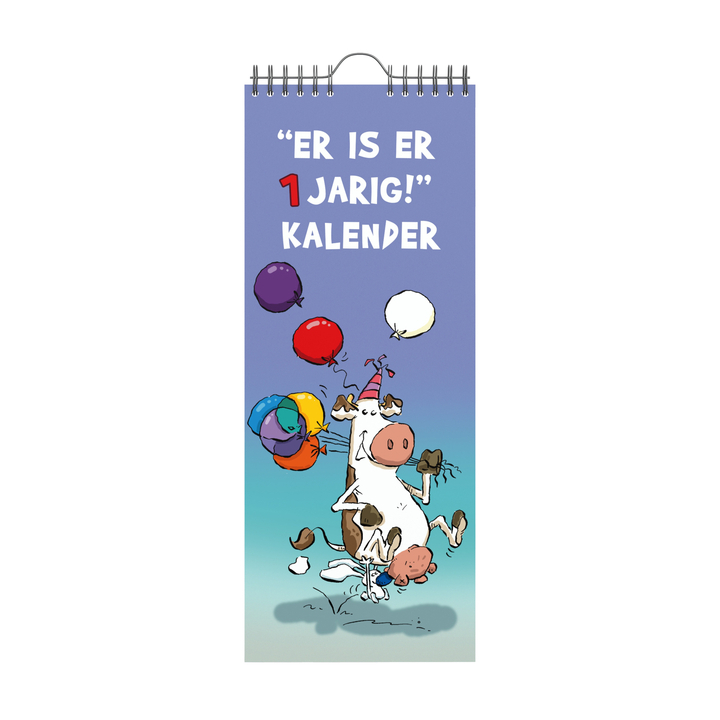 Verjaardagskalender lannoo ritstier 130x325 blauw(536204) - 0