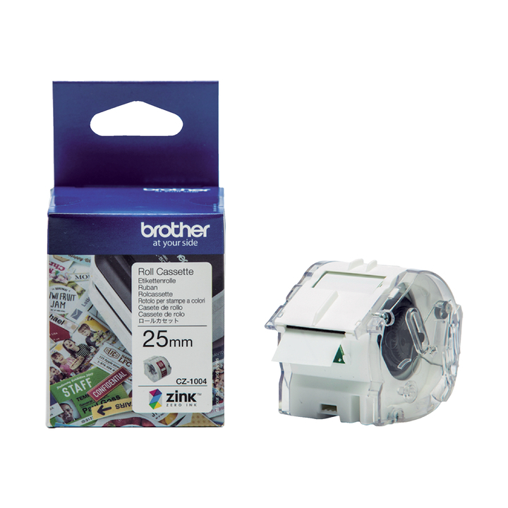 Labeltape brother cz-1004 25mmx5m kleur(cz1004) - 0
