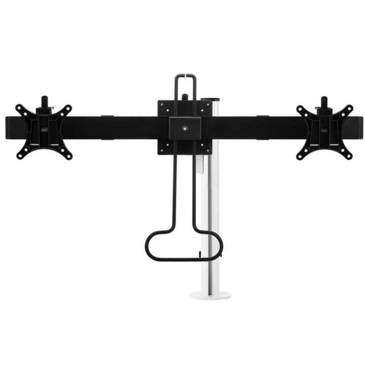 Galaxy Dubbel Monitorarm met Crossbar, wit - 0