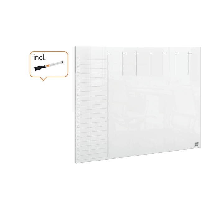Weekplanner nobo transparant acryl a4(1915614) - 2
