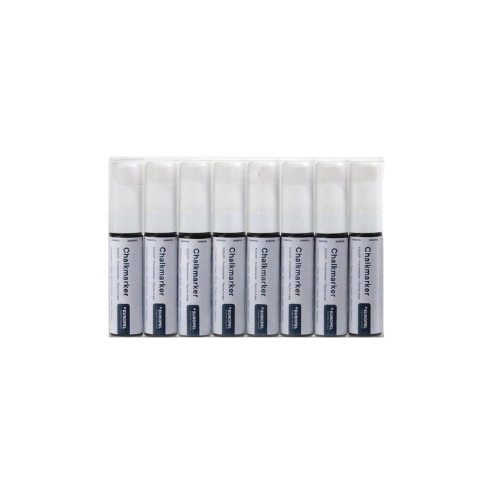 Krijtstift europel 15mm wit etui 8 stuks(356501) - 0