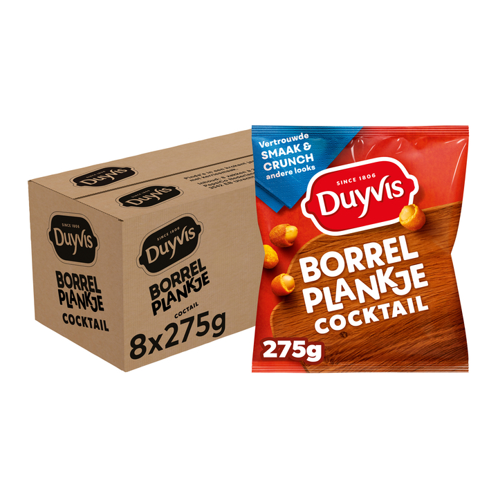 Borrelnootjes duyvis cocktail zak 275gr(8dv041) - 0