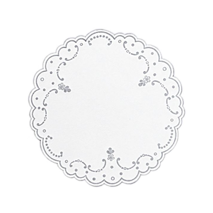 Duni Dunicel®, onderzetter, Ø19 cm, White Silver, 165394 (1000 stuks) - 0